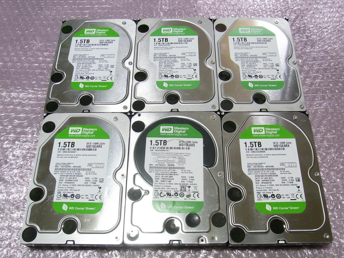 ★☆Western WD15EADS 1.5TB SATA 3.5 HDD　正常表示☆★