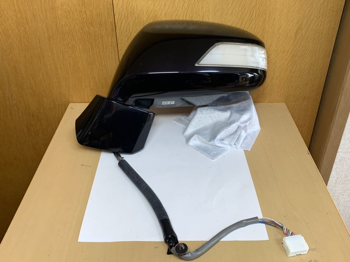 送料無料☆ホンダ フリード GB3 GB4 純正 助手席側 左ドアミラーPB81P/プレミアムブラキッシュパール 7ピン ムラカミ 8326 