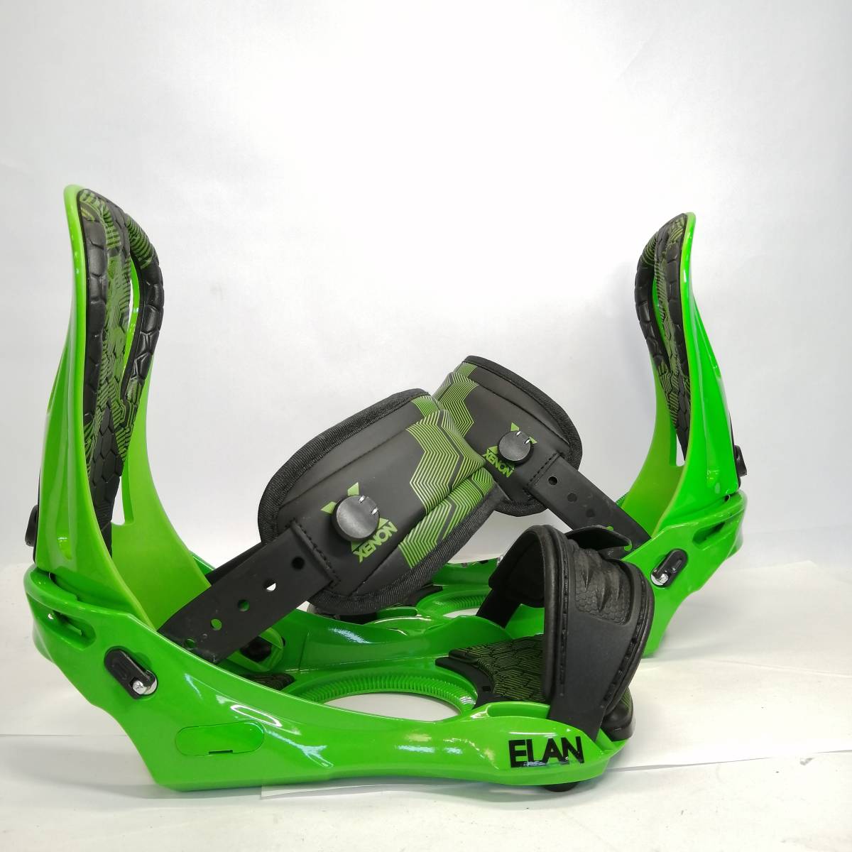 ELAN XENON スノーボード ビンディング S/M ブラック×グリーン系