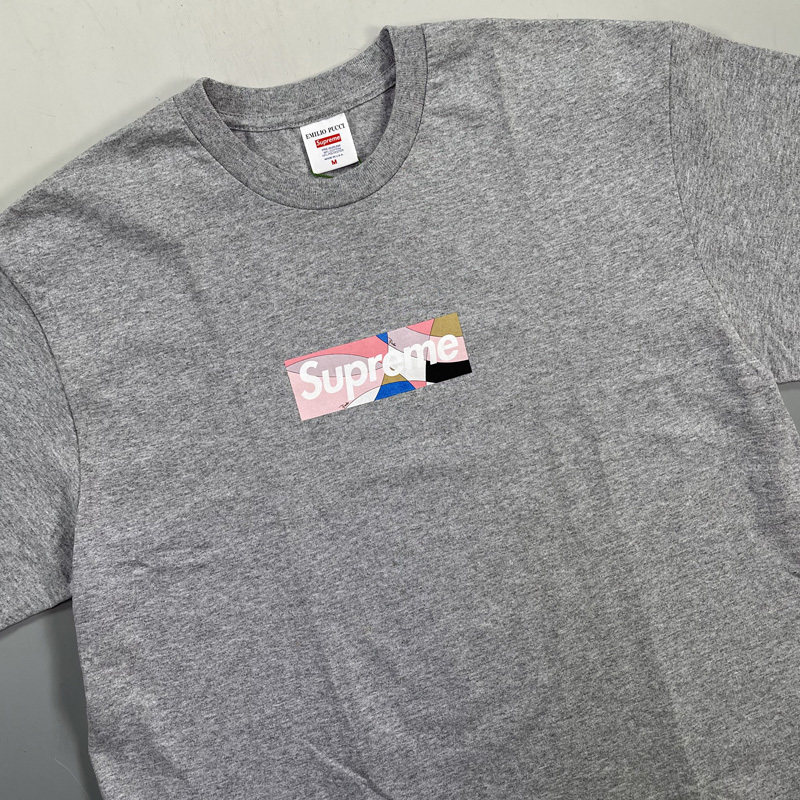  品 21ss Supreme &times; Emilio Pucci Box Logo Tee M Grey シュプリーム エミリオ プッチ ボックス ロゴ Tシャツ(Mサイズ)｜売買されたオークション情報、yahooの商品情報をアーカイブ公開 - オークファン 男性用