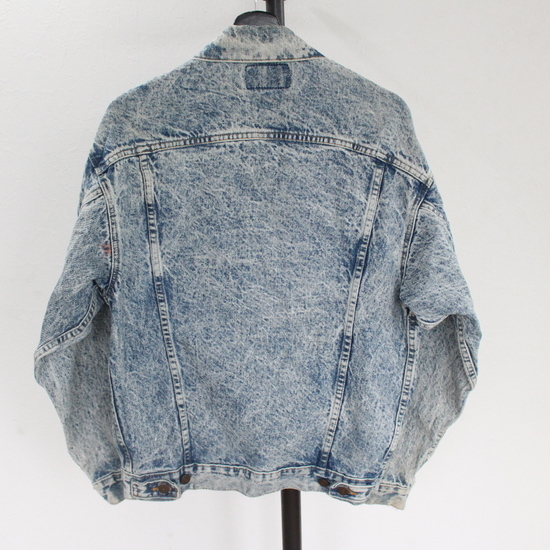 P81 80sビンテージ リーバイス70507 デニムジャケット USA製■1980年代製 表記Sサイズ LEVIS70507 トラッカー ストリート ケミカル 古着 0 リーバイス デニムジャケット ケミカルウォッシュ Levi\u0027sリーバイス L