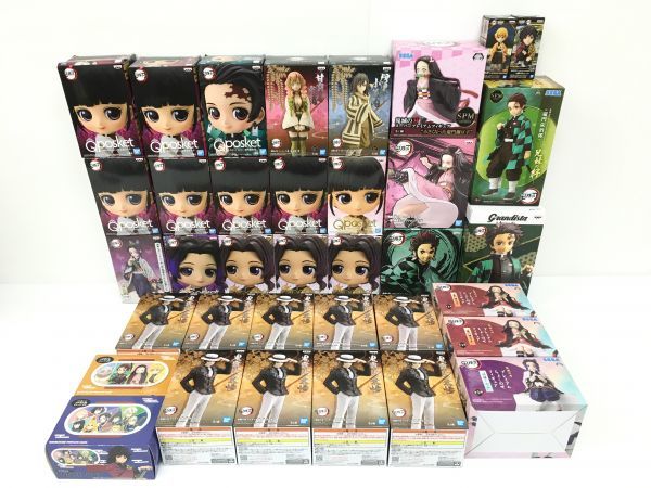 M12-269-056【中古/未開封有】鬼滅の刃 フィギュア ランチボックス 36体まとめ 炭治郎/禰豆子/善逸/冨岡義勇/胡蝶しのぶ/鬼舞辻無惨 他