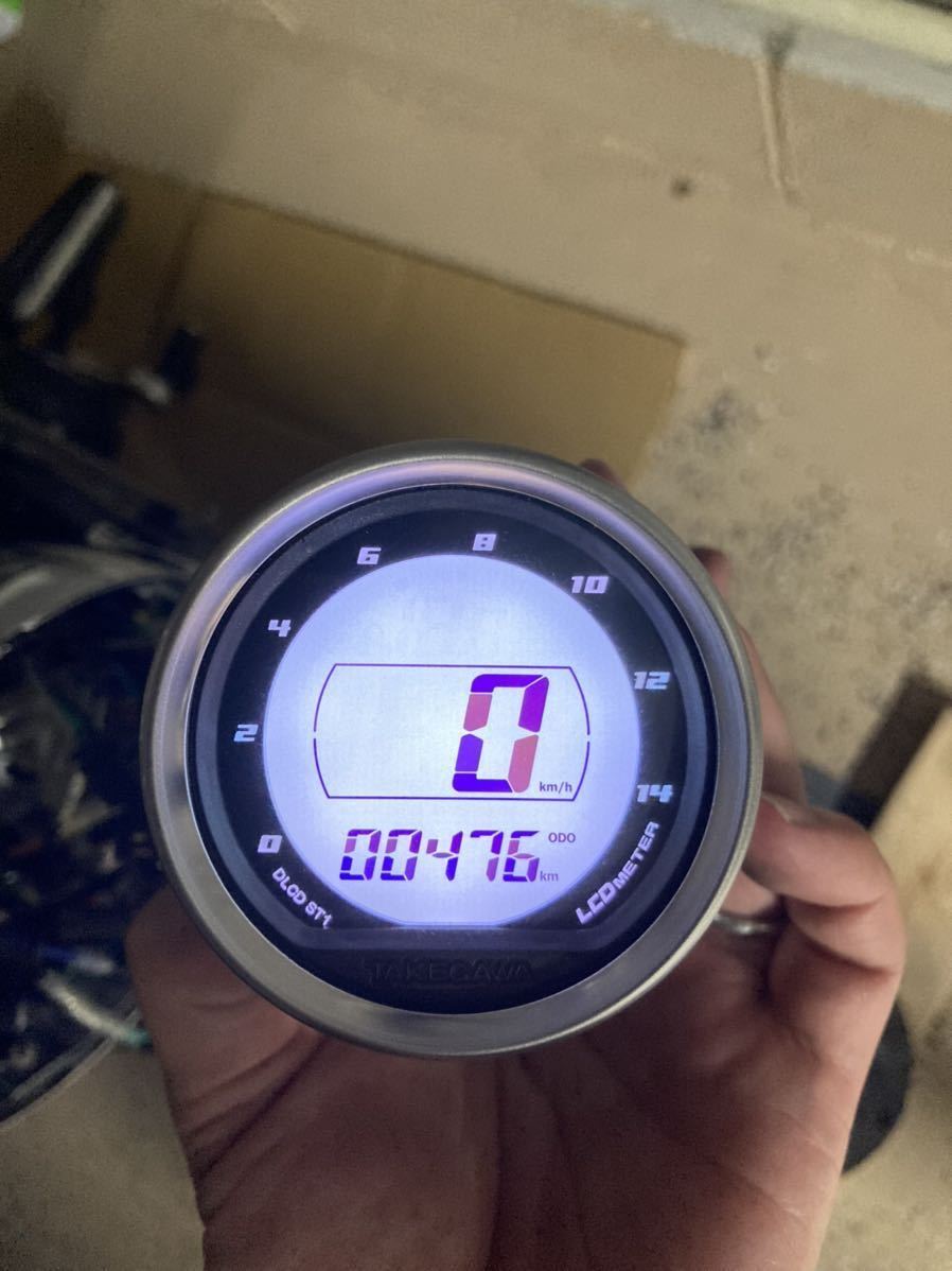 美品　武川 DタイプLCDスピード&タコメーター　TAKEGAWA 購入半年以内