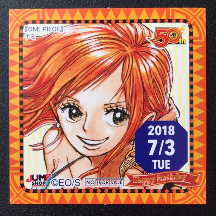 ワンピース 20周年記念 365日ステッカー ナミ＆ビビ 2017.04.30 ONE