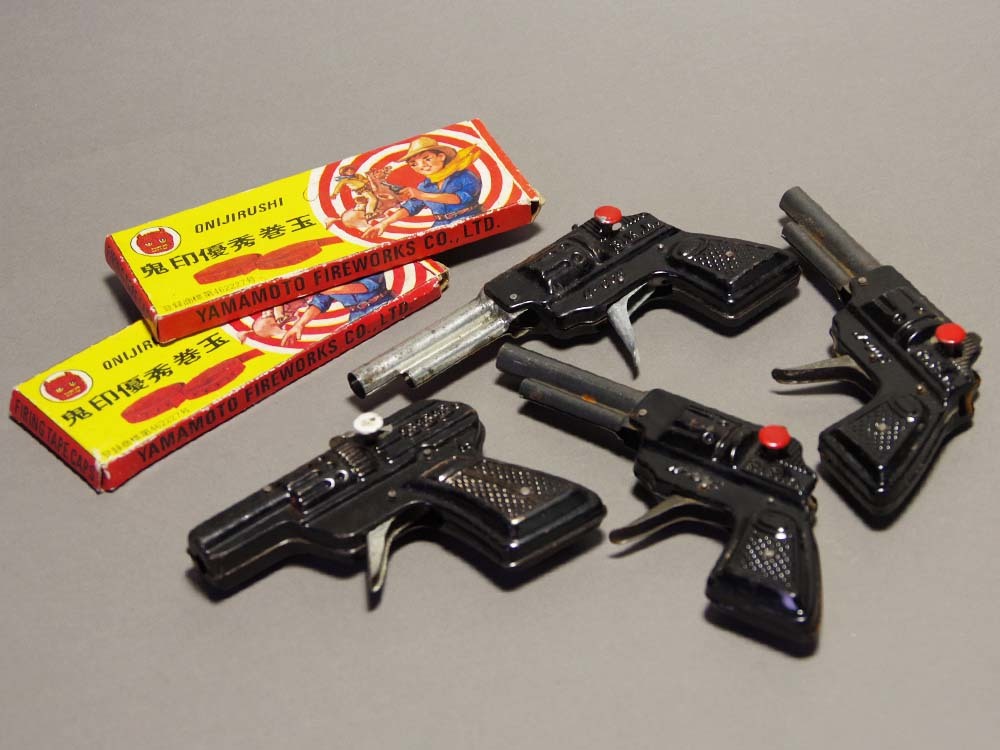 当時物巻玉弾火薬豆鉄砲駄玩具駄菓子屋ブリキ水鉄砲ピストル銃モデル