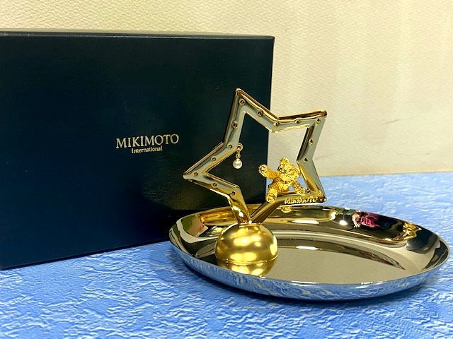MIKIMOTO ミキモト 真珠 ジュエリートレイ パール トレイ くま 小物
