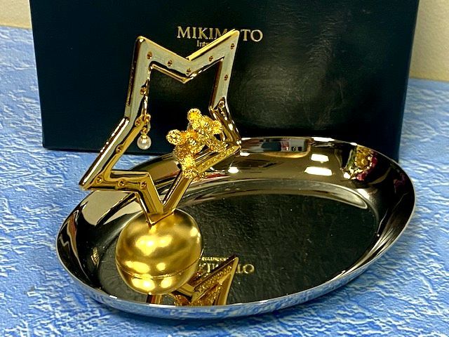 MIKIMOTO ミキモト 真珠 ジュエリートレイ パール トレイ くま 小物