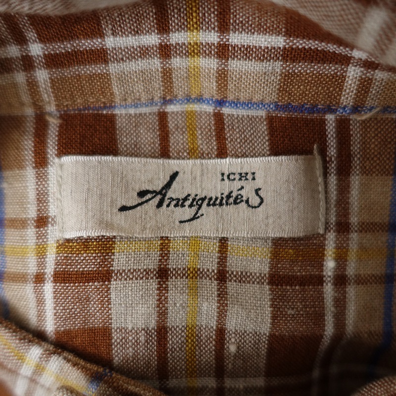 □イチ アンティークス ICHI Antiquite's *リネンタータンチェック