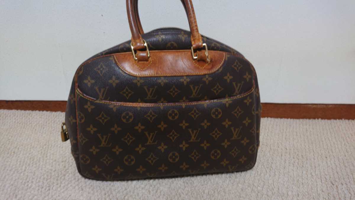 難ありルイヴィトン モノグラムドーヴィルハンドバッグ中古品 VUITTON 