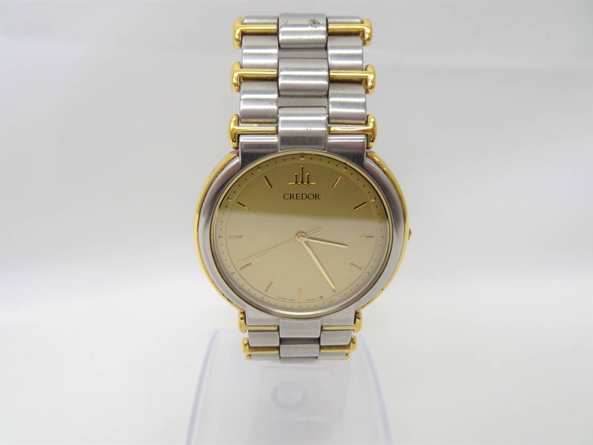 動作品】SEIKO クレドール 18KT 9571-6040 セイコー メンズ腕時計