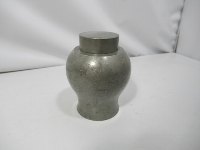 値上げ幅 KN3023/茶筒/茶道具/茶器/茶壷/茶入/錫/清課堂/アンティーク