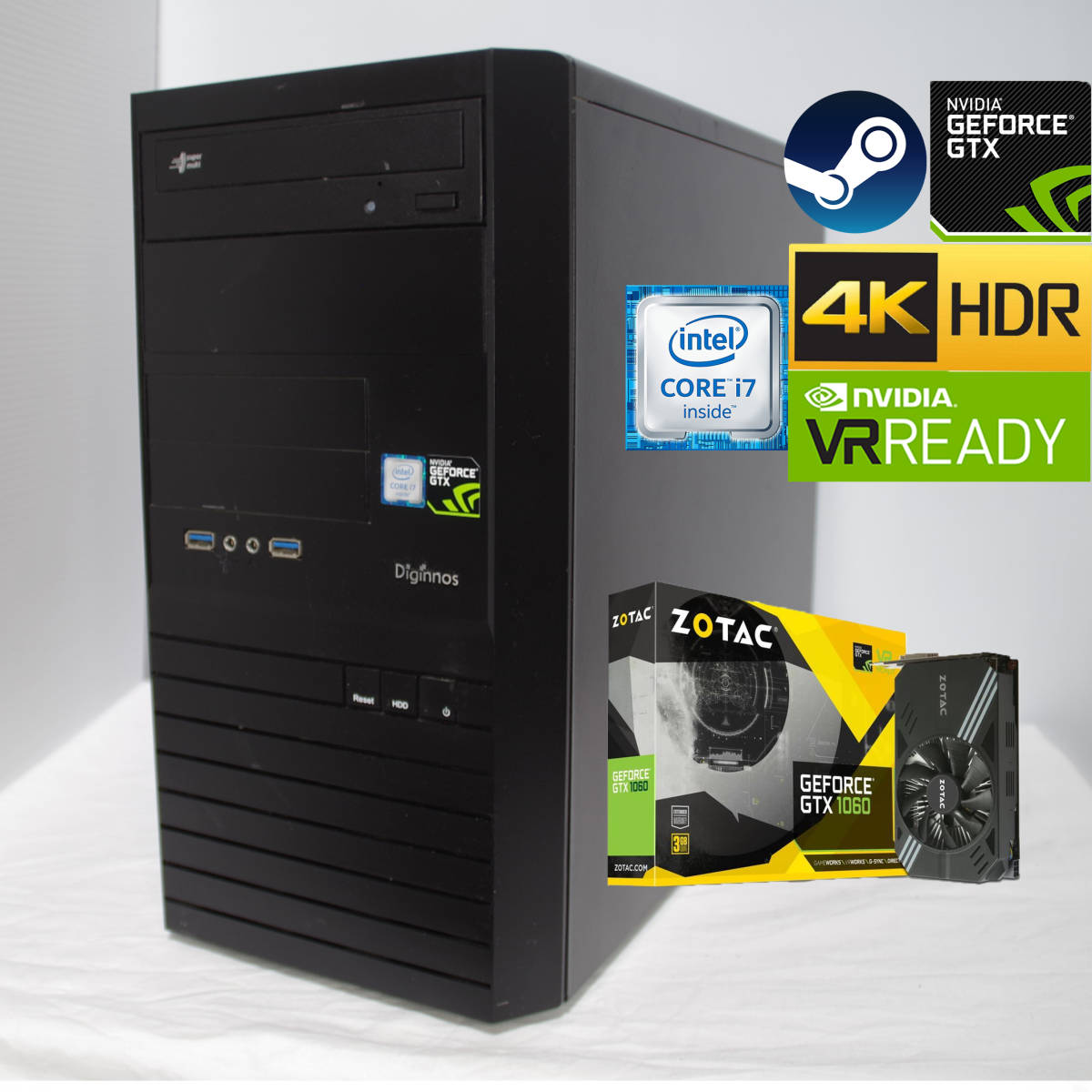 激安ゲーミングPCフルセット】i7 6700 GTX1060 Office 初心者向け 