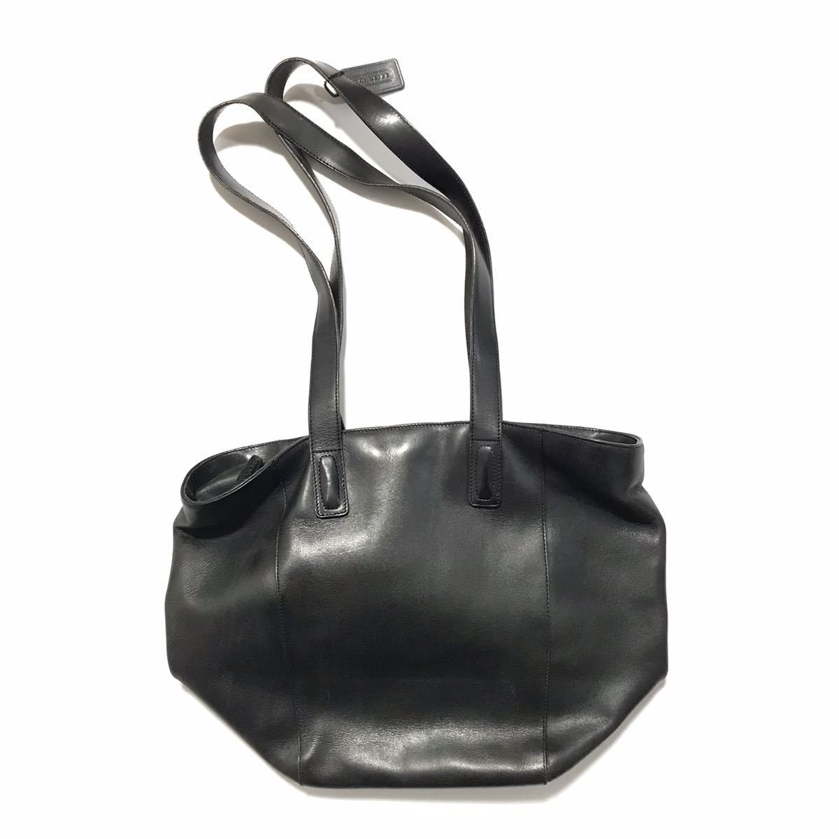 OLD COACH コーチ 本革 レザー ショルダー メンズ トートバッグ 黒