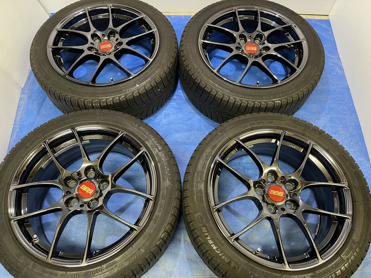 □美品BBS RF506鍛造17X7.5J+50 112/5Hレア特別色ブラックミラー225 
