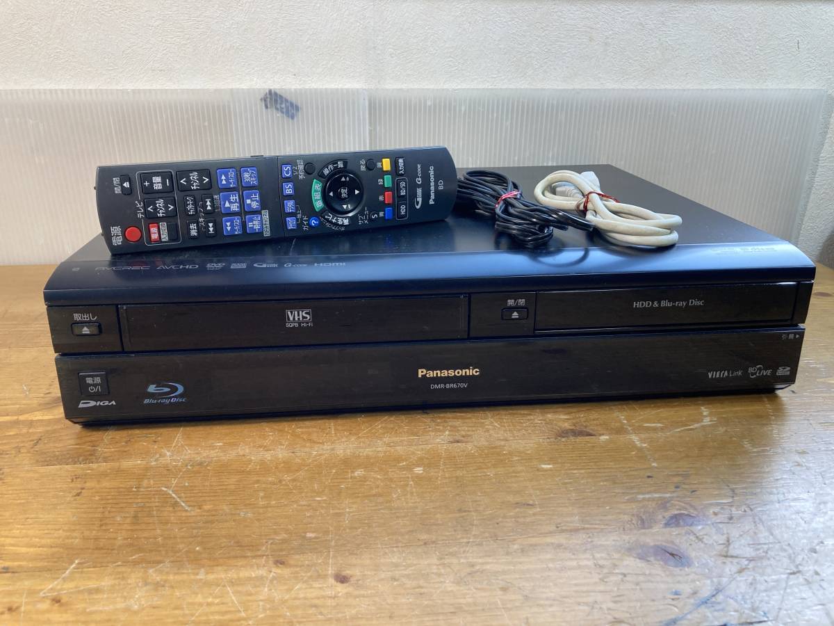 Panasonic DIGA DMR-BR670V 本体 通電確認のみ 現状渡し Panasonic