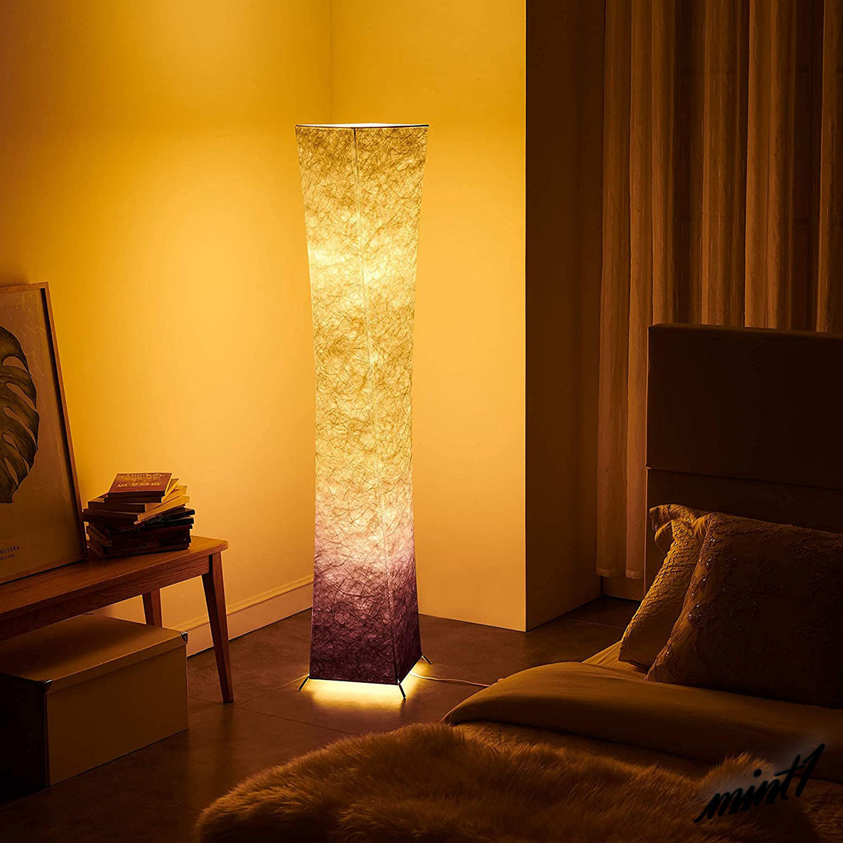 和紙風シェードでお洒落に明暗を生み出す】 LED フロアスタンド LED