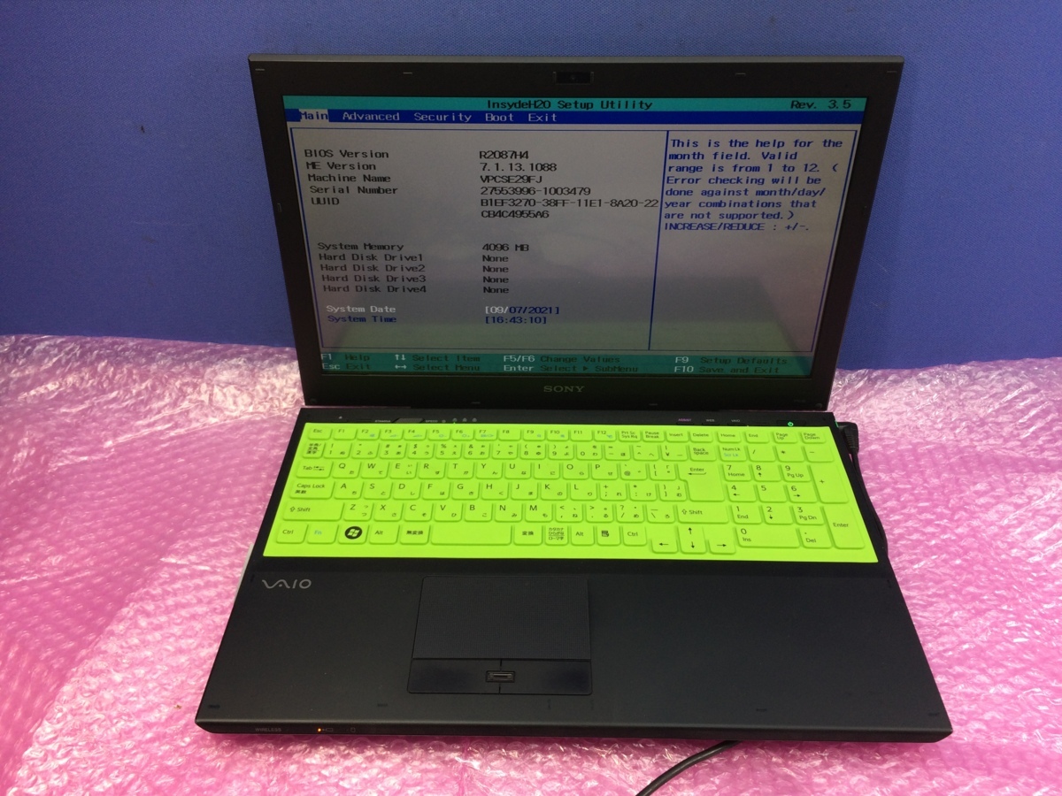 VAIO Core VPCSE29FJ Sony i7 SSD Used]SONY Intel Vaio i7⁄4GB⁄SSD256GB⁄