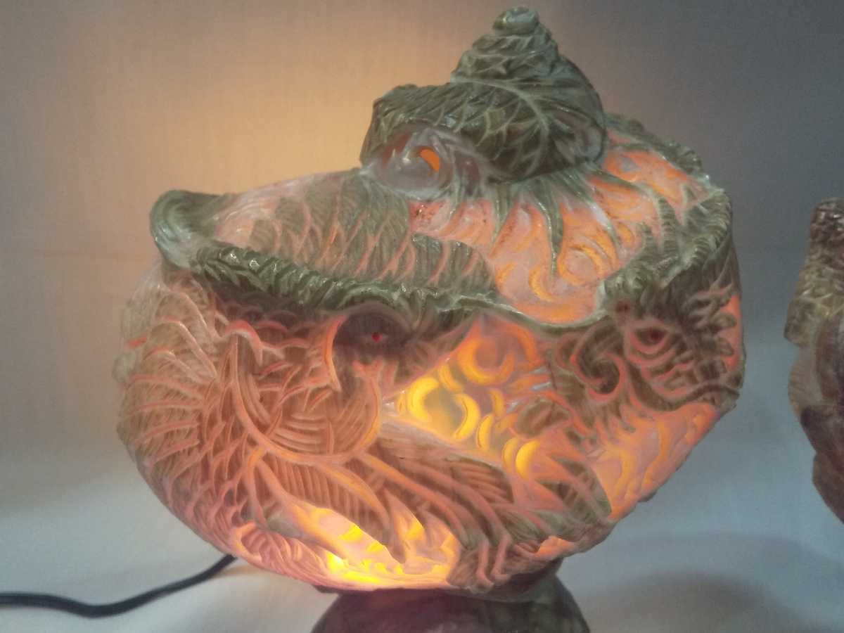 貝殻細工 シェルランプ カメオ 照明 インテリア アンティーク 置物