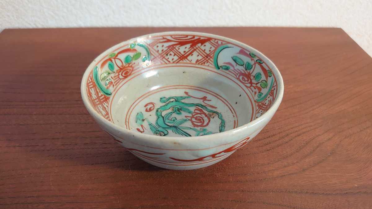 呉須赤絵赤絵春日山窯木米古玩中国美術アンティーク赤絵蔵出し1客
