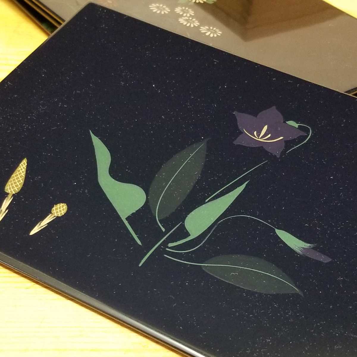 木製漆器 銘々皿 絵変り蒔絵 五客揃 木箱 ◇検索 5枚