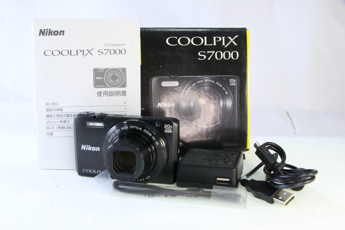 完全ジャンク☆ニコン Nikon COOLPIX S7000☆元箱・説明書付き☆AC964