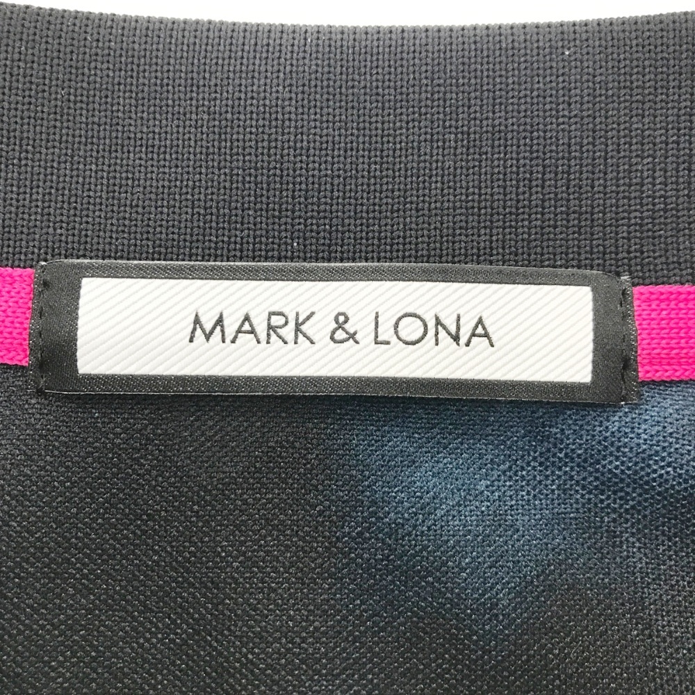 【1円】MARK&LONA マークアンドロナ 2020年モデル 半袖ポロシャツ スカル 総柄 ネイビー系 38 [240001612007] ゴルフウェア レディース MARK\u0026LONA | マークアンドロナ カモフラ 半袖ポロシャツ 2023年モデル