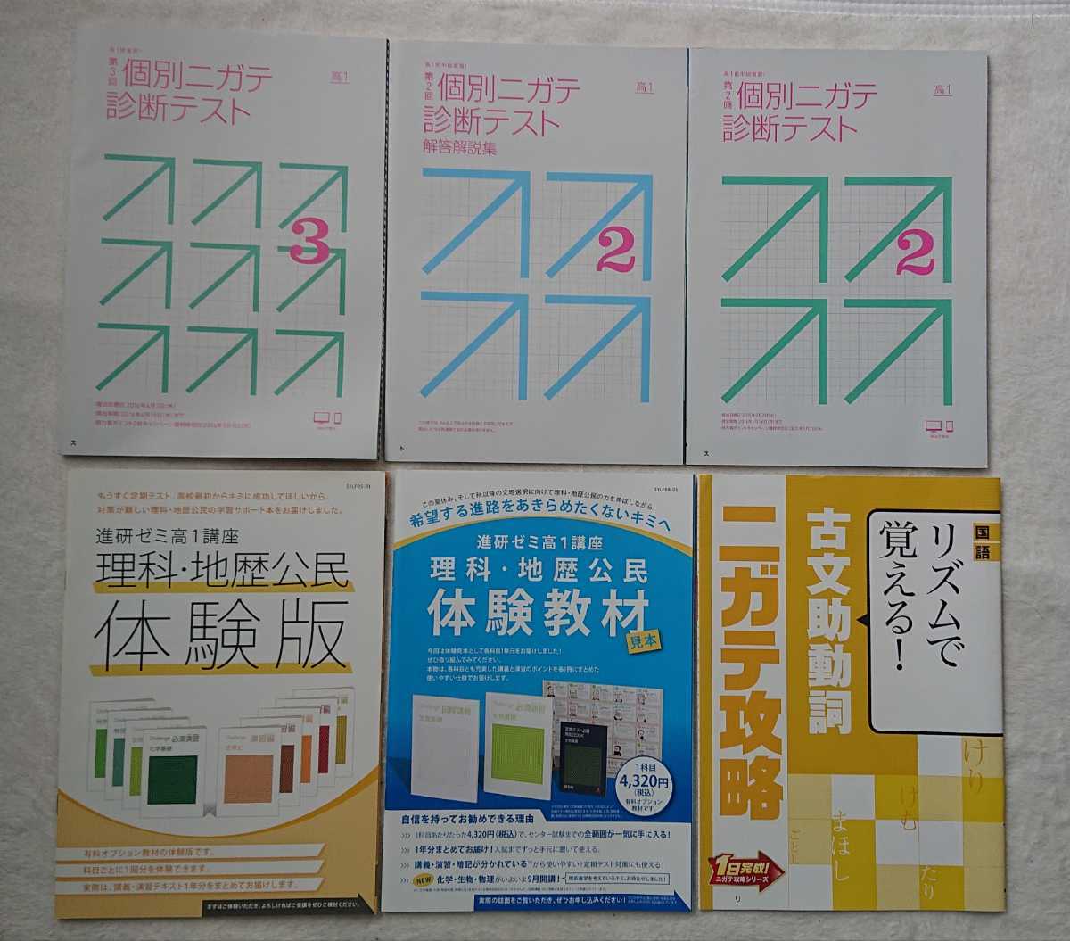 進研ゼミ 高校講座 高1 問題集 参考書 古文助動詞 理科 地歴 公民 体験 診断テスト 計6冊 高等学校 売買されたオークション情報 Yahooの商品情報をアーカイブ公開 オークファン Aucfan Com