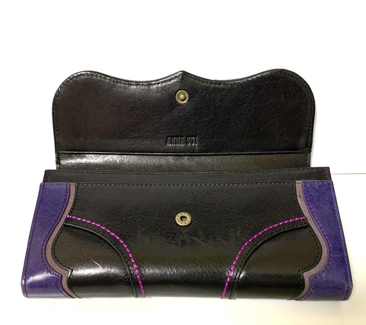 数回使用】ANNA SUI 財布 ルアー 黒 がま口 アナスイ 【公式通販】