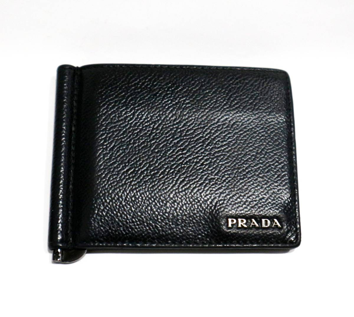正規品 PRADA プラダ マネークリップ 二つ折り 財布 サフィアーノ