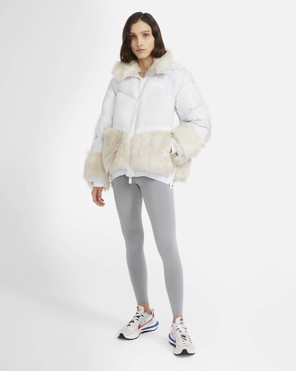SACAI xNIKE 20AW ダウンジャケット 白 XL 新品 定価66000円 サカイ 