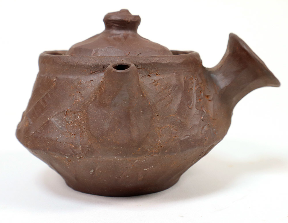 萬古焼 笹岡春山 (一味斎) 造 唐物 茶器 茶道具 茶碗 共箱 洞永 煎茶