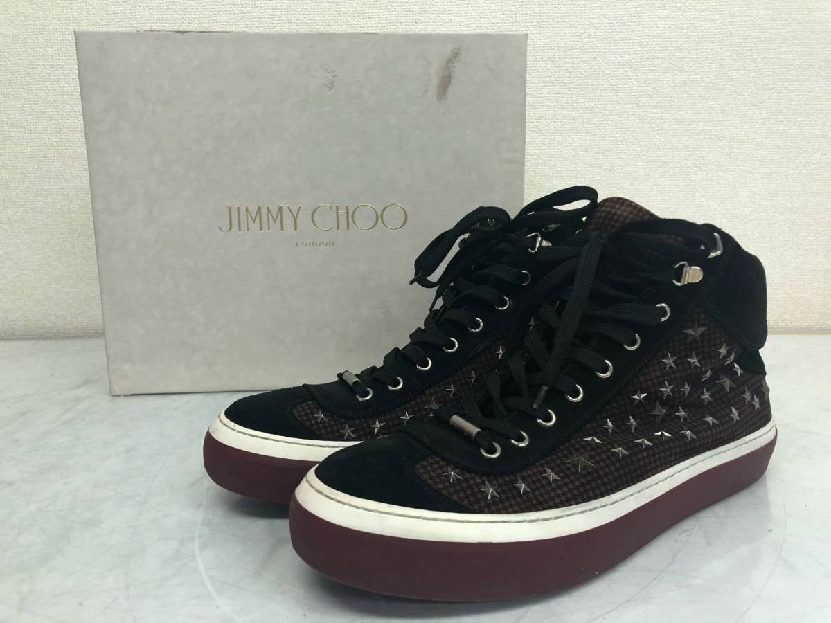 ハイカットスニーカー JIMMY CHOO ジミーチュウ メンズ スタッズ 