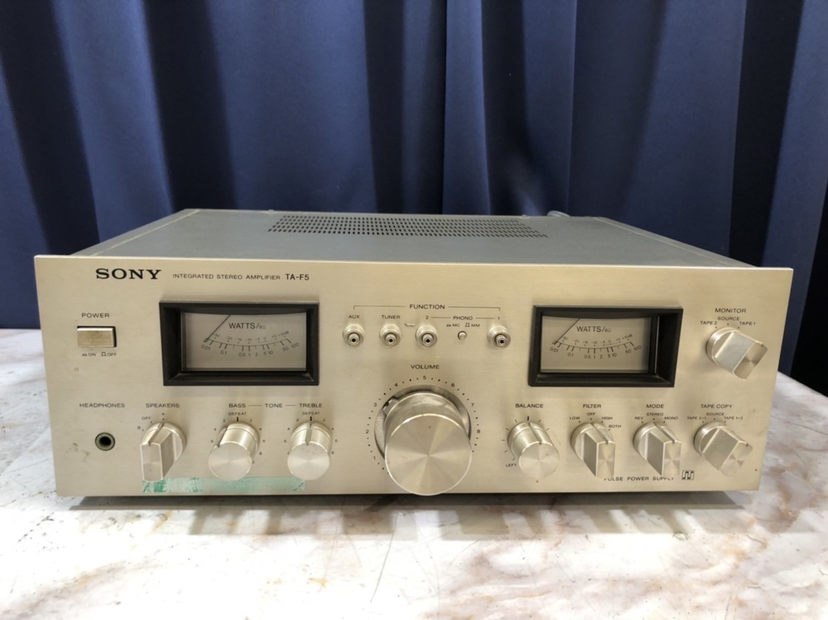 □ジャンク☆SONY ソニー TA-F5 ステレオアンプ 1円ジャンクSONY