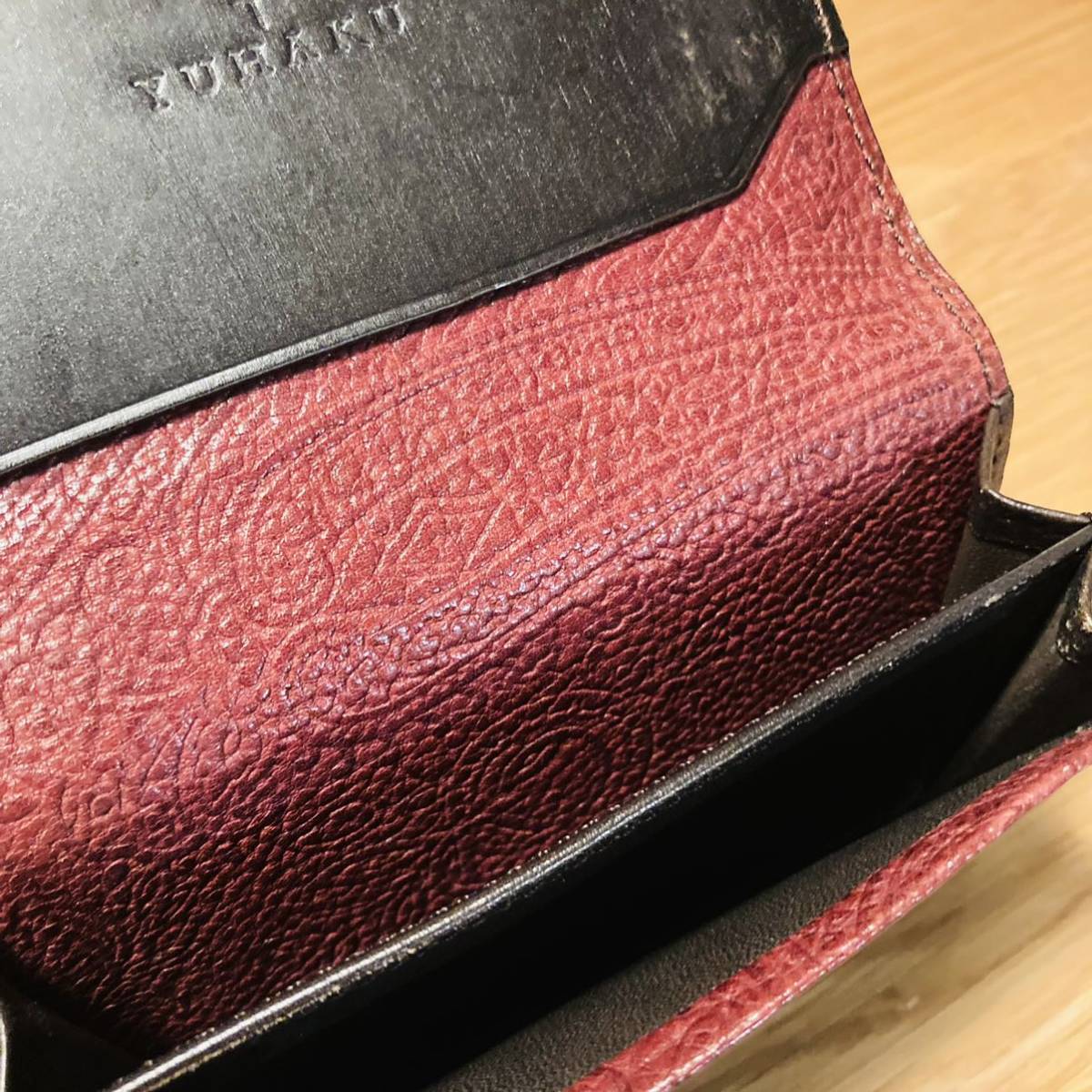 名刺入れ ダークブラウン×ピンク ☆名刺入れ☆ カードケース ユハク