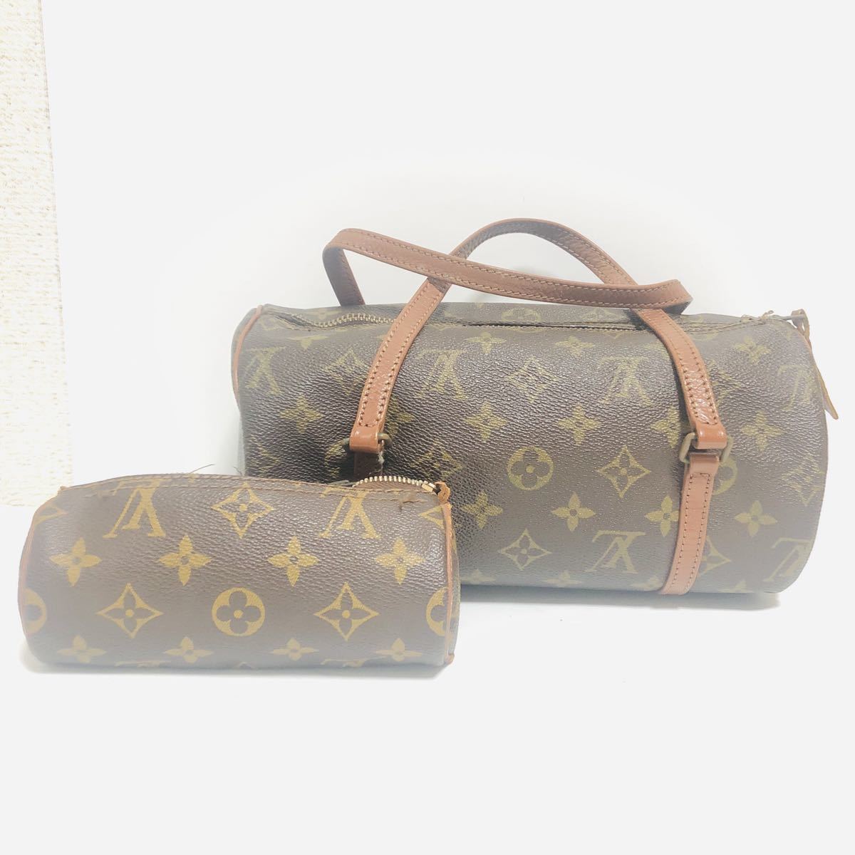 1円～ LOUISVUITTON ルイヴィトン モノグラム ハンドバッグ パピヨン ミニボストンバッグ ポーチ付き