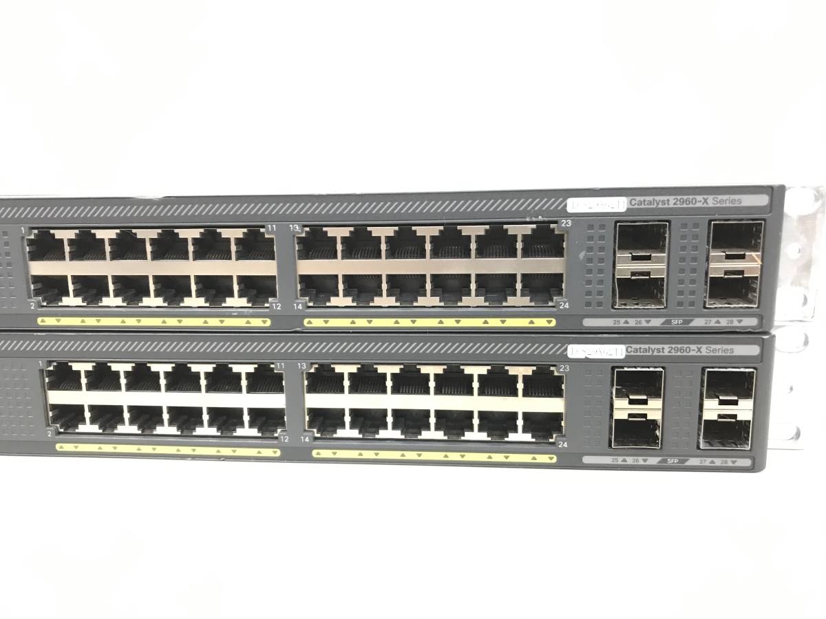 ☆ Cisco シスコ Catalyst 2960 X Series WS-C2960X-24TS-L 2台セット ☆ Cisco シスコ Catalyst 2960 X Series WS-C2960X-24TS-L 2台セット