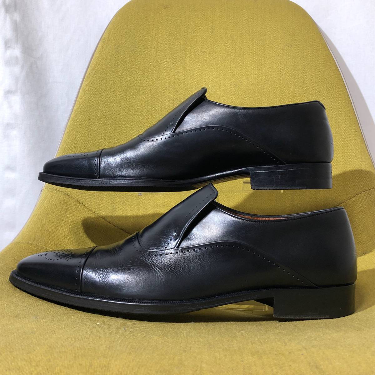 美品 アテストーニ a.testoni ストレートチップローファー 8 