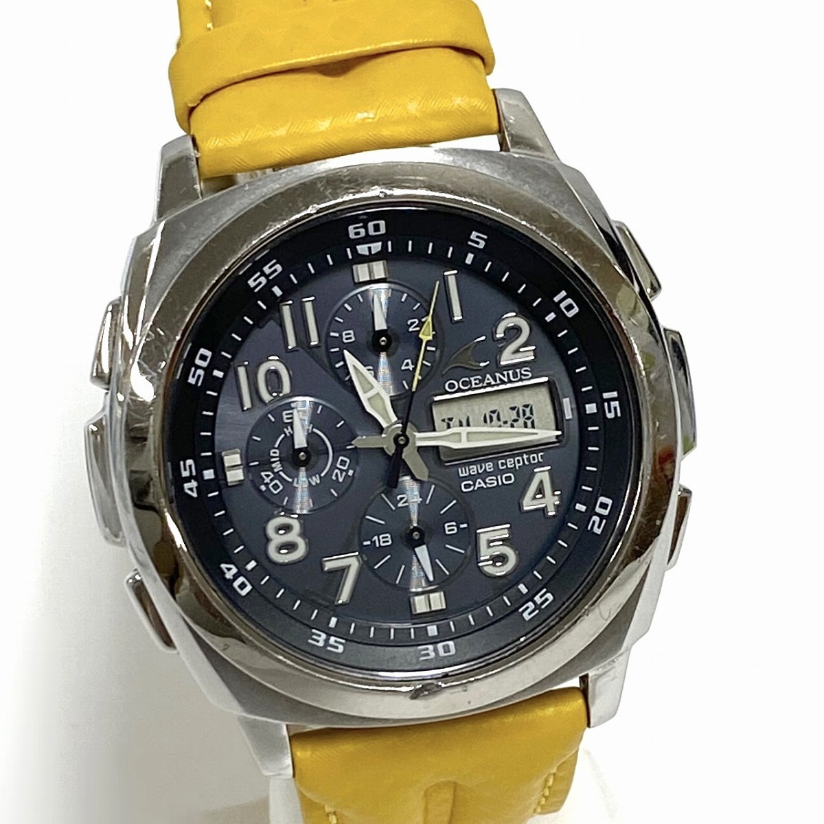 中古】CASIO 腕時計 OCW-511LJ OCEANUS wave ceptor ソーラー電波 