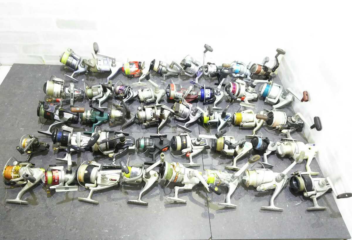 ジャンク品】管T16 DAIWA、SHIMANO、RYOBI等リールまとめて40個 「名