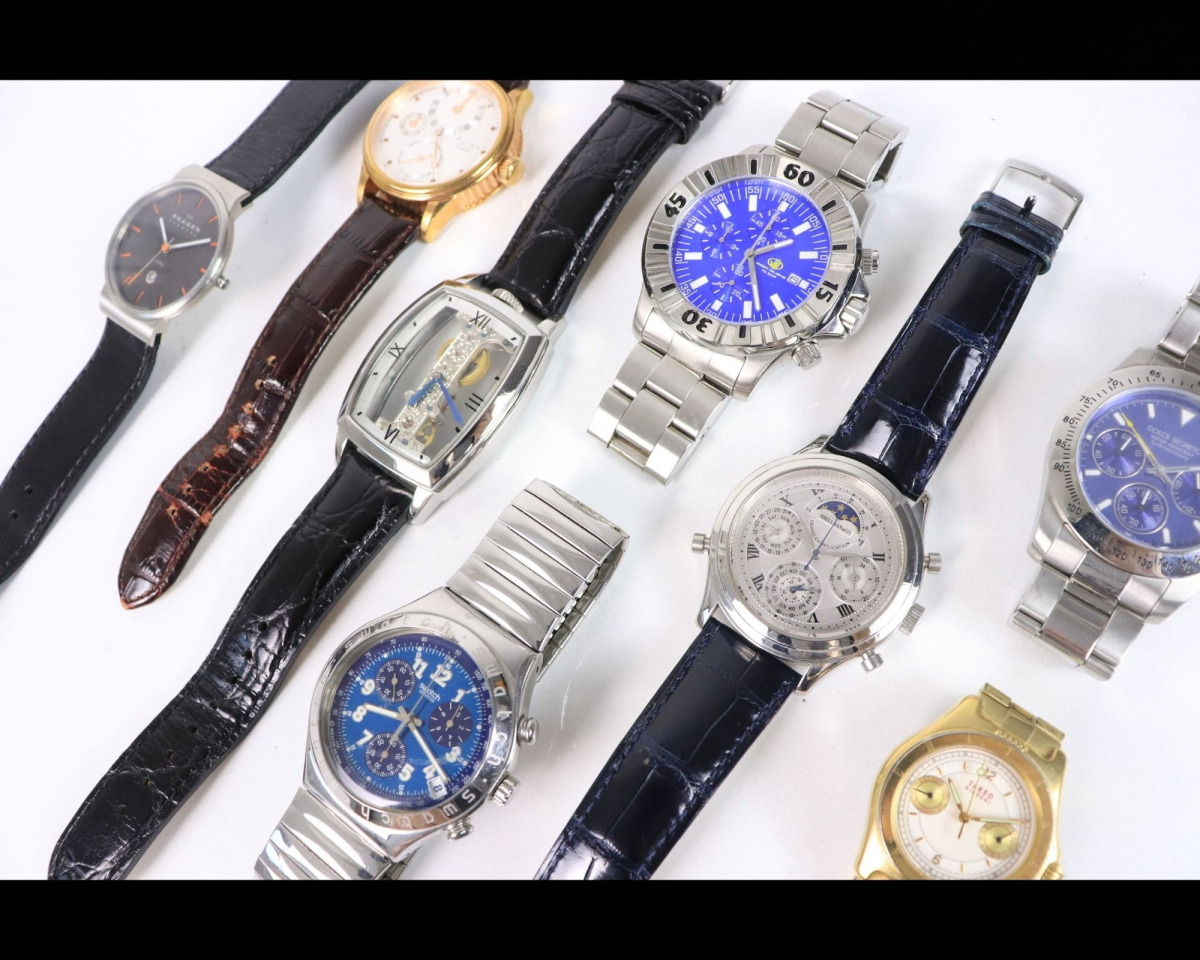 【美品】 メンズ腕時計 8点まとめ SWATCH IRONY BODY GLOVE 10BAR DOLCE SEGRETO CG100 Shellman GRAND COMPLICATION CLASSIC TK FPAY16