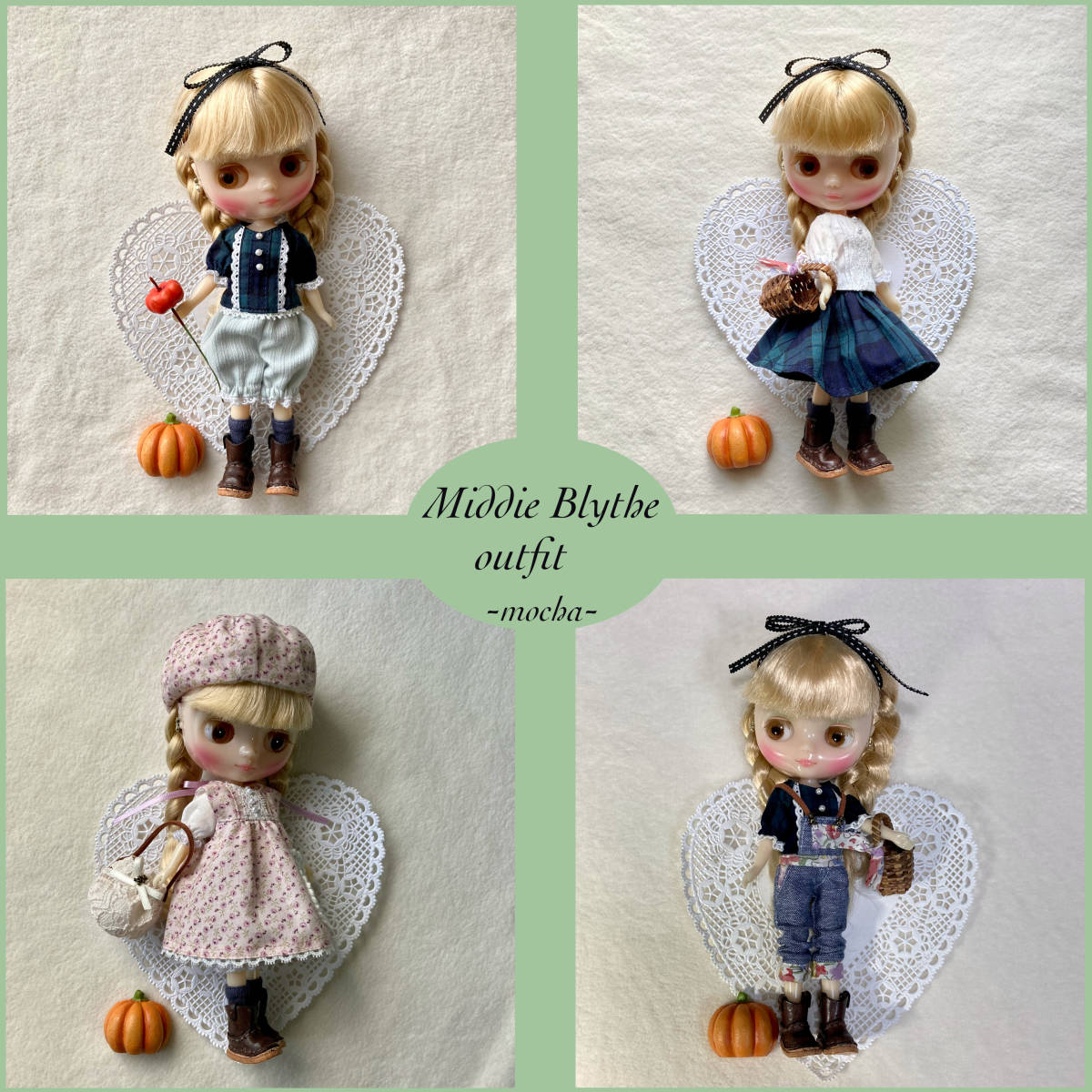 ♪ミディブライスoutfit ＊ハンドメイドmocha＊オータムコーデセット_4