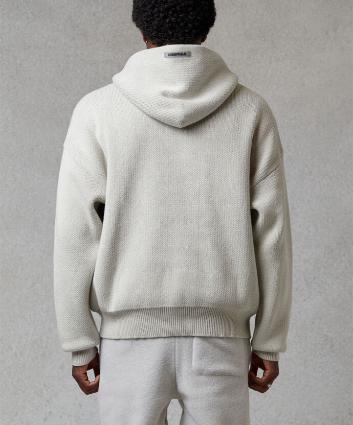 FOG ESSENTIALS エッセンシャルズ□ロゴ入りニットパーカー ベージュ系 