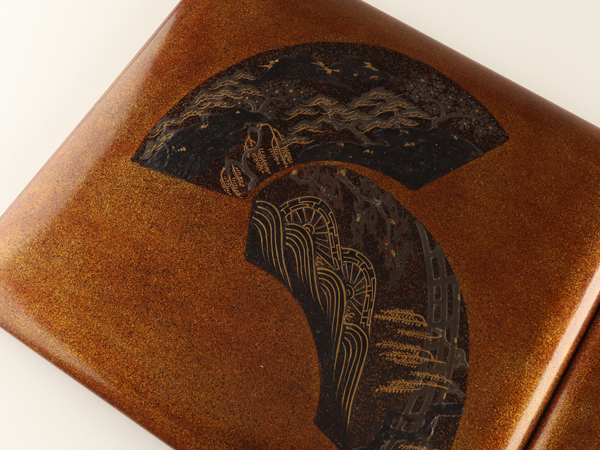 文化遺産オンライン 葵紋入り南天蒔絵硯箱 江戸後期 四段重箱 内側