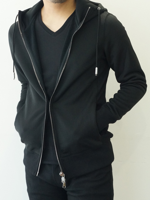 junhashimoto グロスリッチ ジップパーカー 4 BLACK junhashimoto Gross Rich パーカー/パンツ BLK size,4 上下