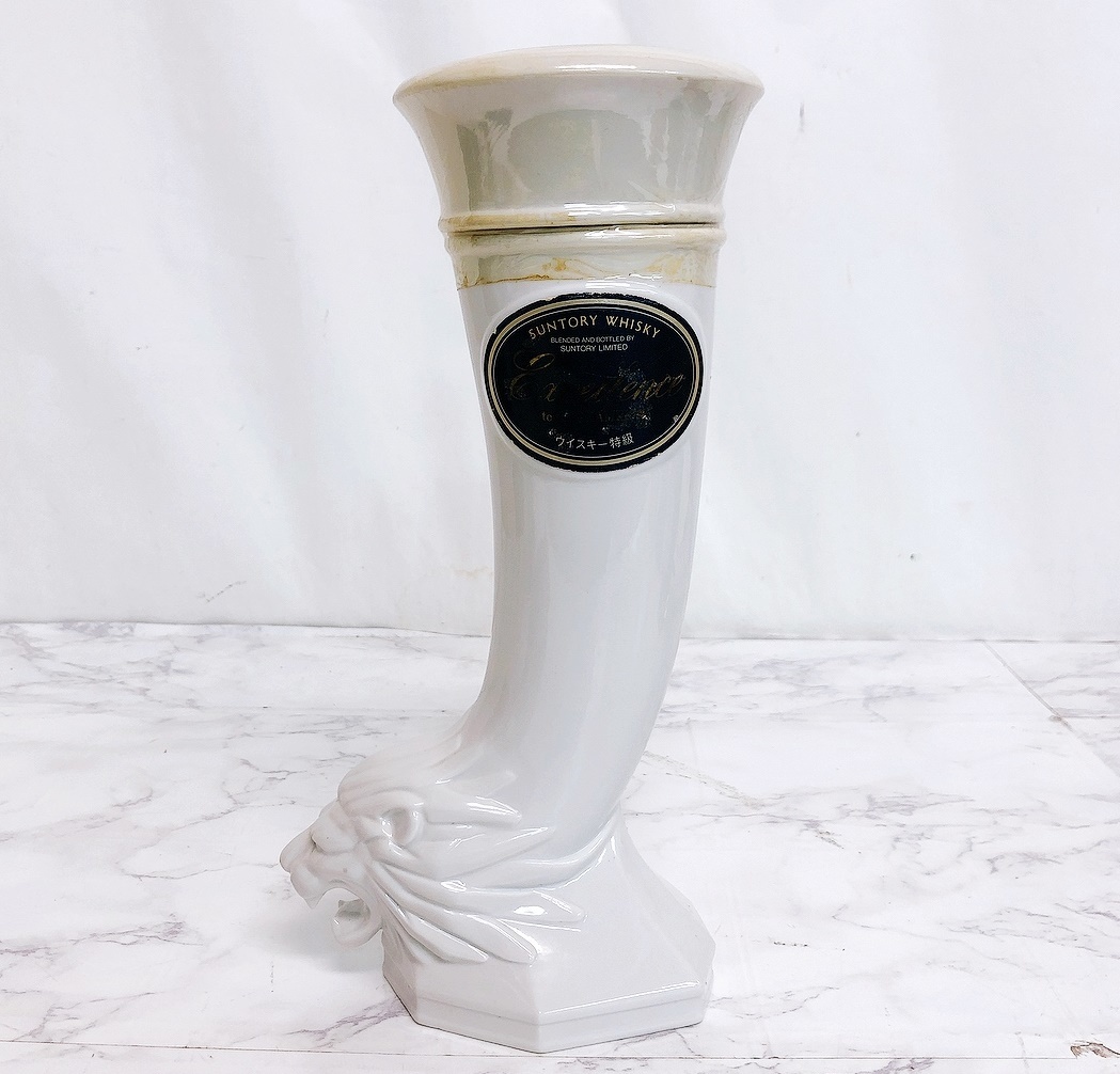 13590 2/2 未開栓 サントリー エクセレンス リュトン杯 ライオン 陶器