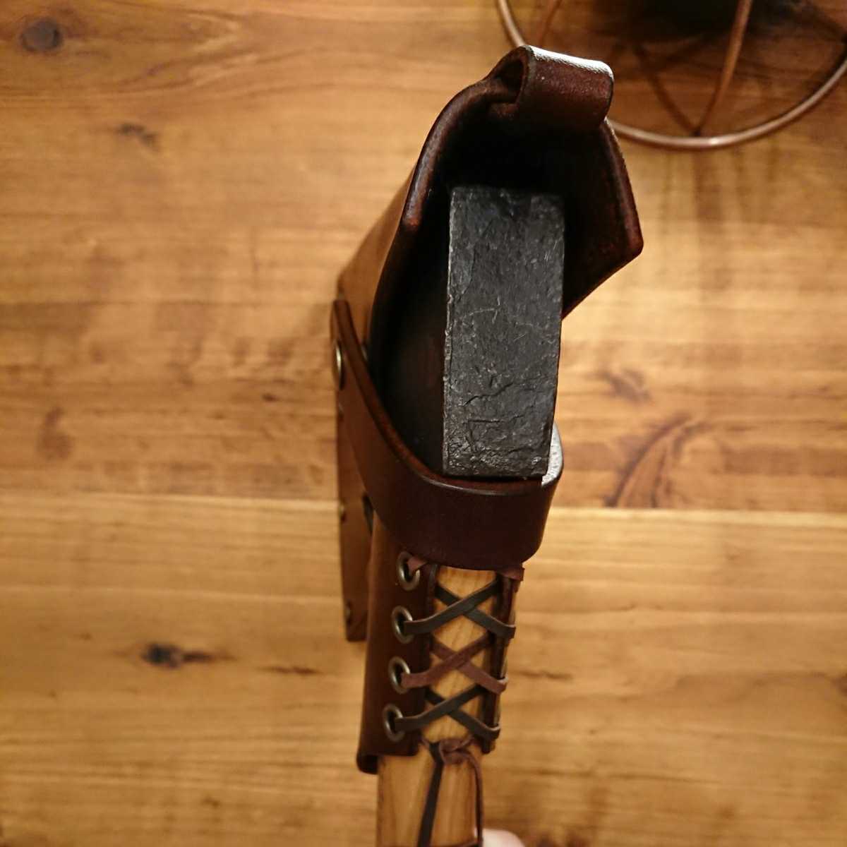 ハスクバーナ手斧38cm】専用、シース、ネックガード、グリップの3点