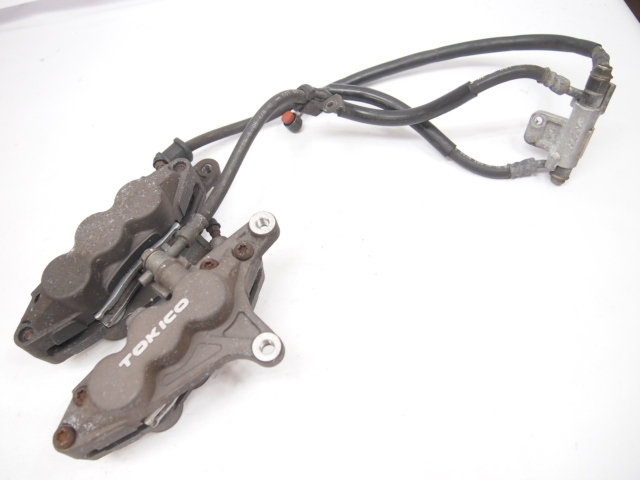 前回の整備中に気づいていたZZR1100DのキャリパーOH実施 | GS1200SS用純正リアブレーキキャリパーの取付け確認（ニッシン バモス ブレーキキャリパーの分解 40代〜ブログはじめて バンディット1200純正ブレーキキャリパー前_割れなし交換/流用に。GSX1300R/ZRX1100/1200