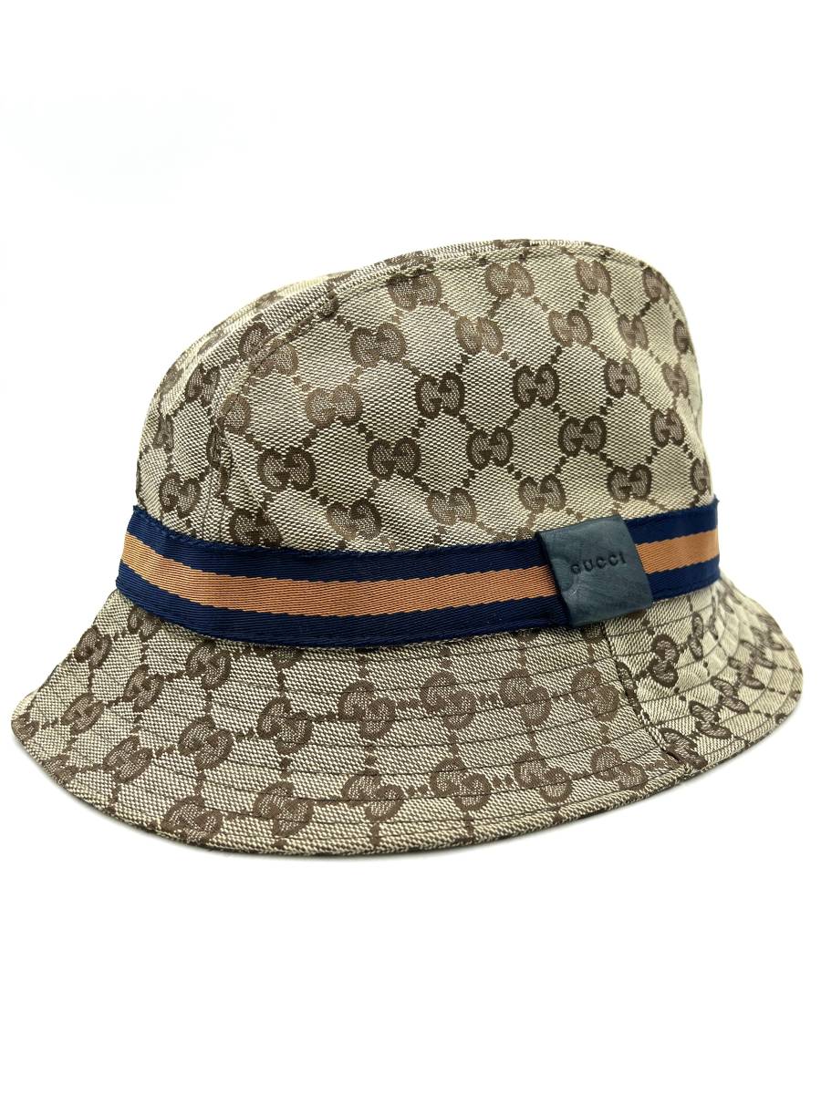 人気定番品 GUCCI グッチ バケットハット シェリーライン 帽子 GG