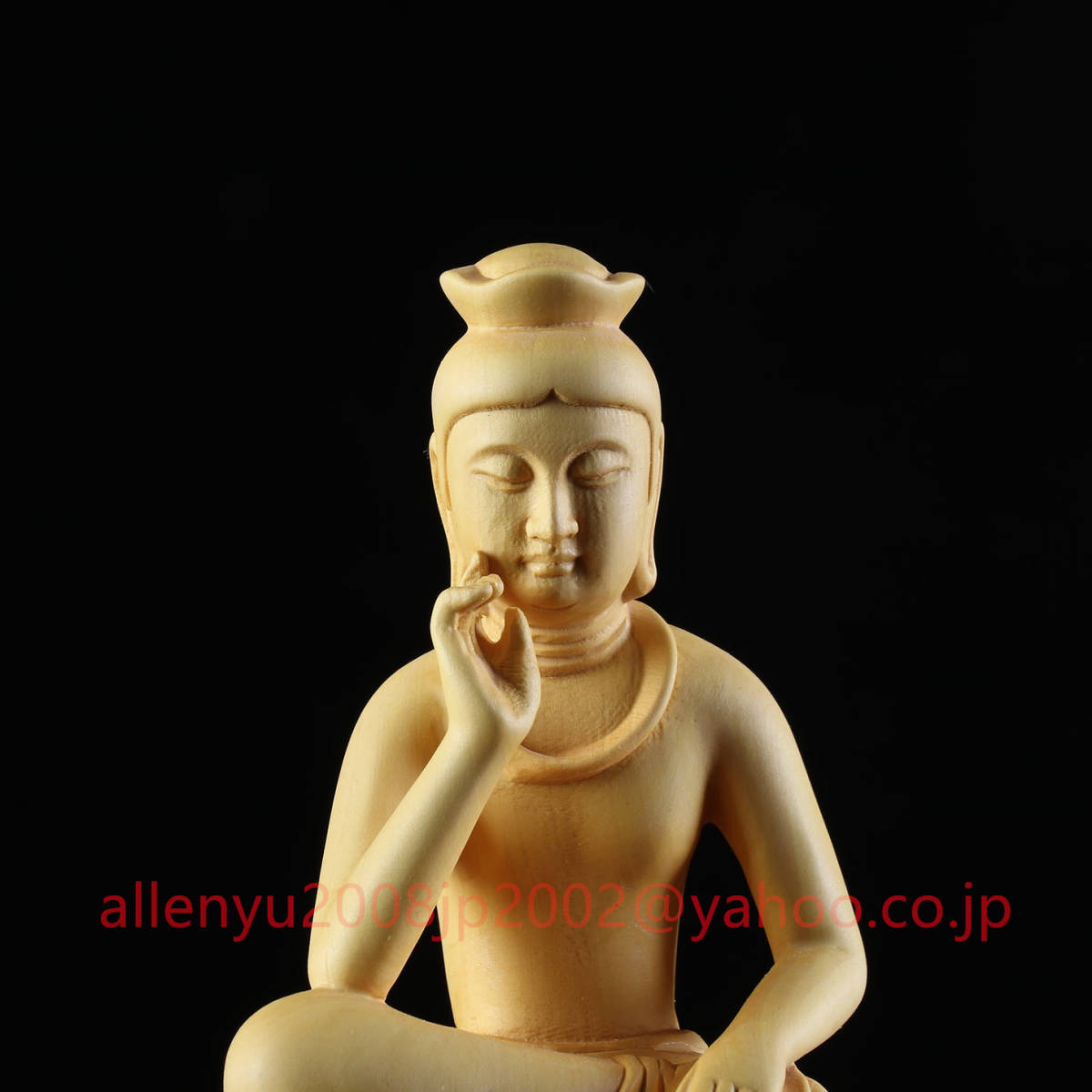 弥勒菩薩半跏思惟像 木彫り 木彫りの仏像弥勒菩薩12.5cm 木彫 弥勒