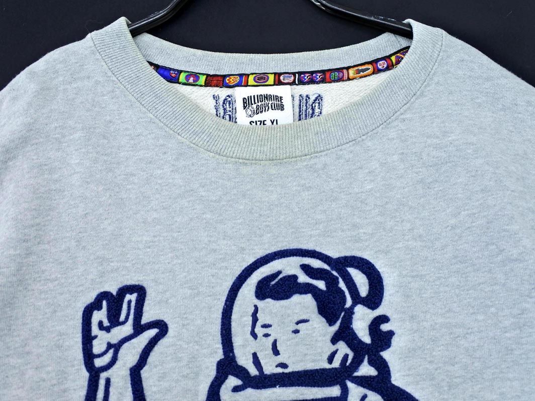BILLIONAIRE BOYS CLUB 刺繍 裏起毛 スウェット sizeXL/グレー 
